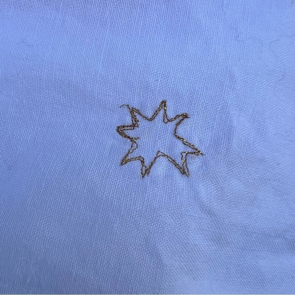 VTG Santa Reindeer Embroidered Tablecloth Scallop Edge Kitschy Retro Christmas - Picture 8 of 15